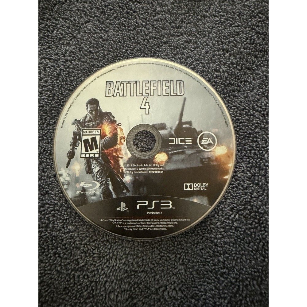 Battlefield 4 (Sony PlayStation 3, 2013) Disc only,‎ no case